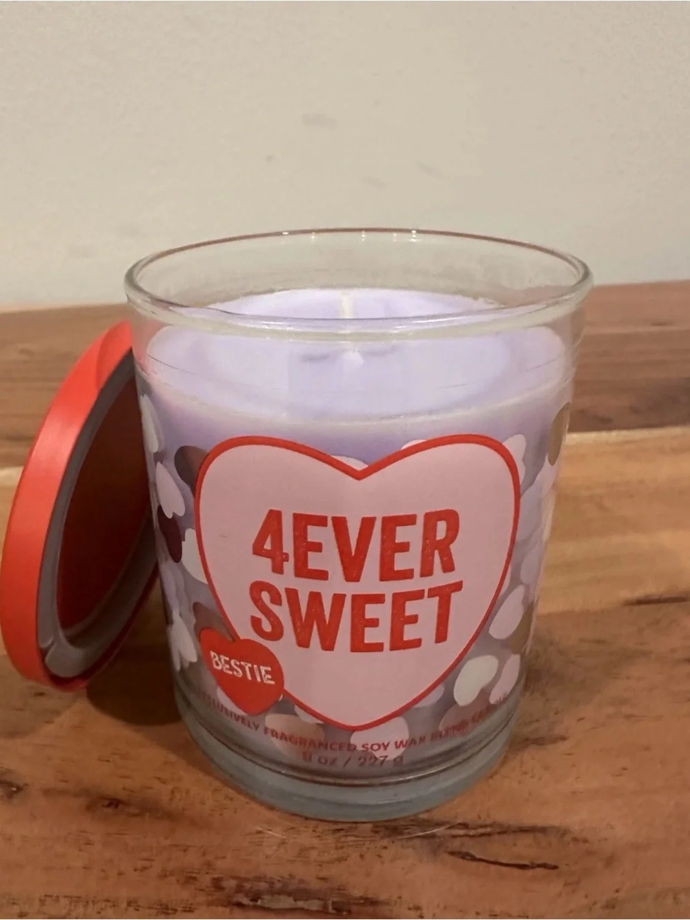 Bath & Body Works: Exclusive 8 Oz Sweethearts 4Ever Sweet Single Wick Candle - Picture 1 of 5